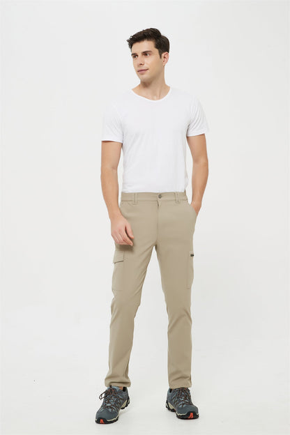 Men's Chino Nylon Work Pants Straight Fit with Pockets
