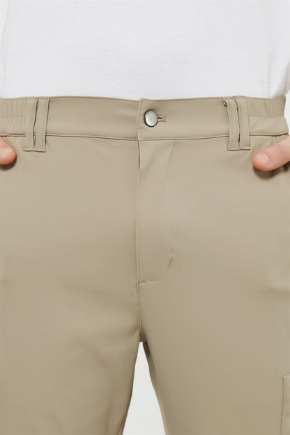 Men's Chino Nylon Work Pants Straight Fit with Pockets