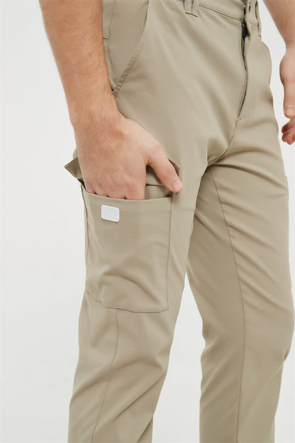 Men's Chino Nylon Work Pants Straight Fit with Pockets