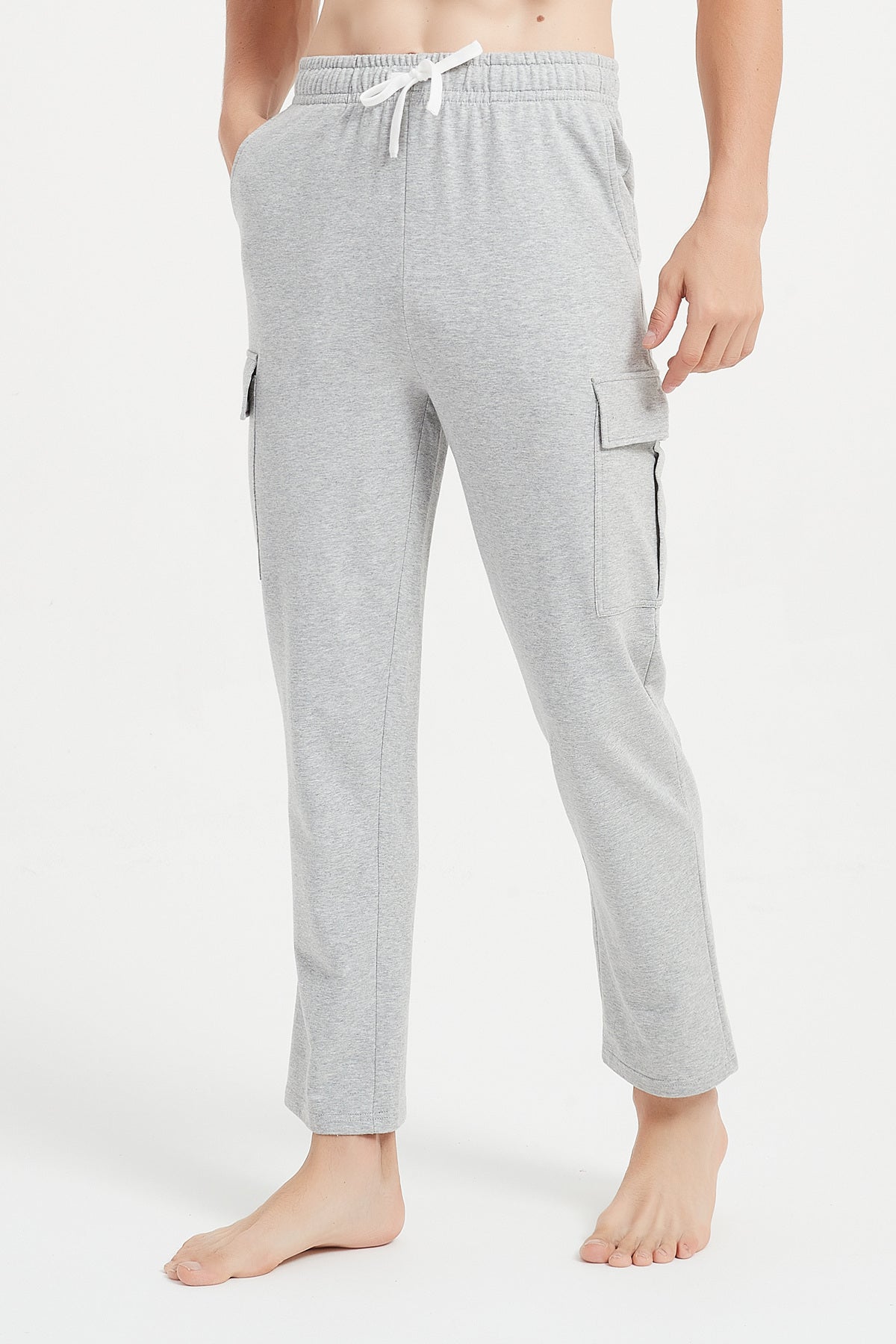 Men's Wide Leg Sweatpants with Cargo Pockets